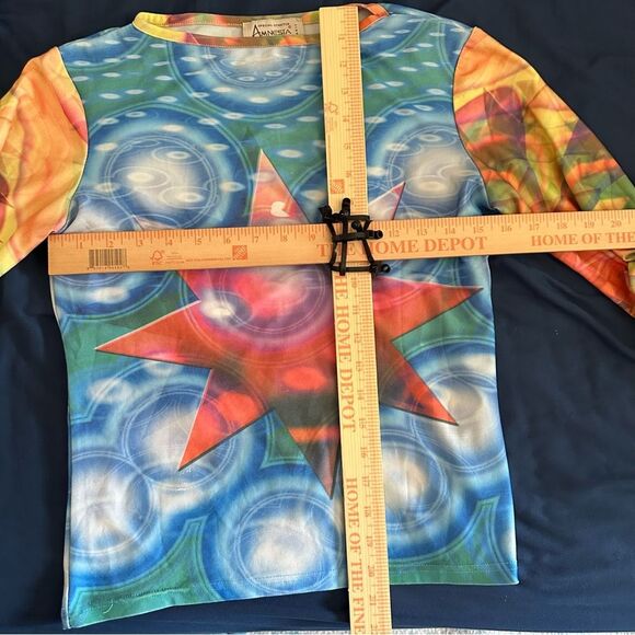 Amnesia Original Vintage Abstract Long Sleeve Tee - Picture 6 of 6
